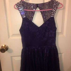 purple homecoming dress